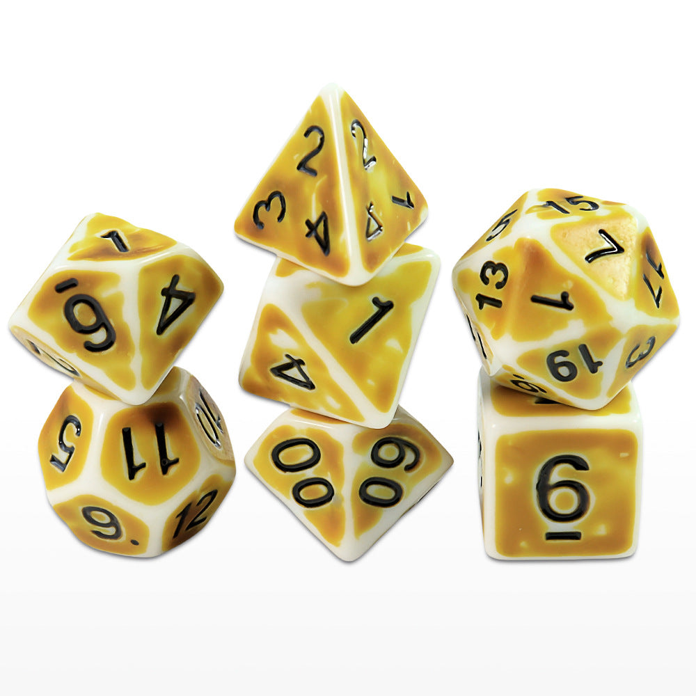 Retro Colorful Polyhedral Dice Set