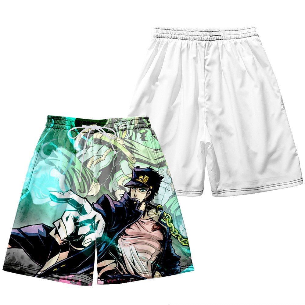 Anime Print Beach Shorts