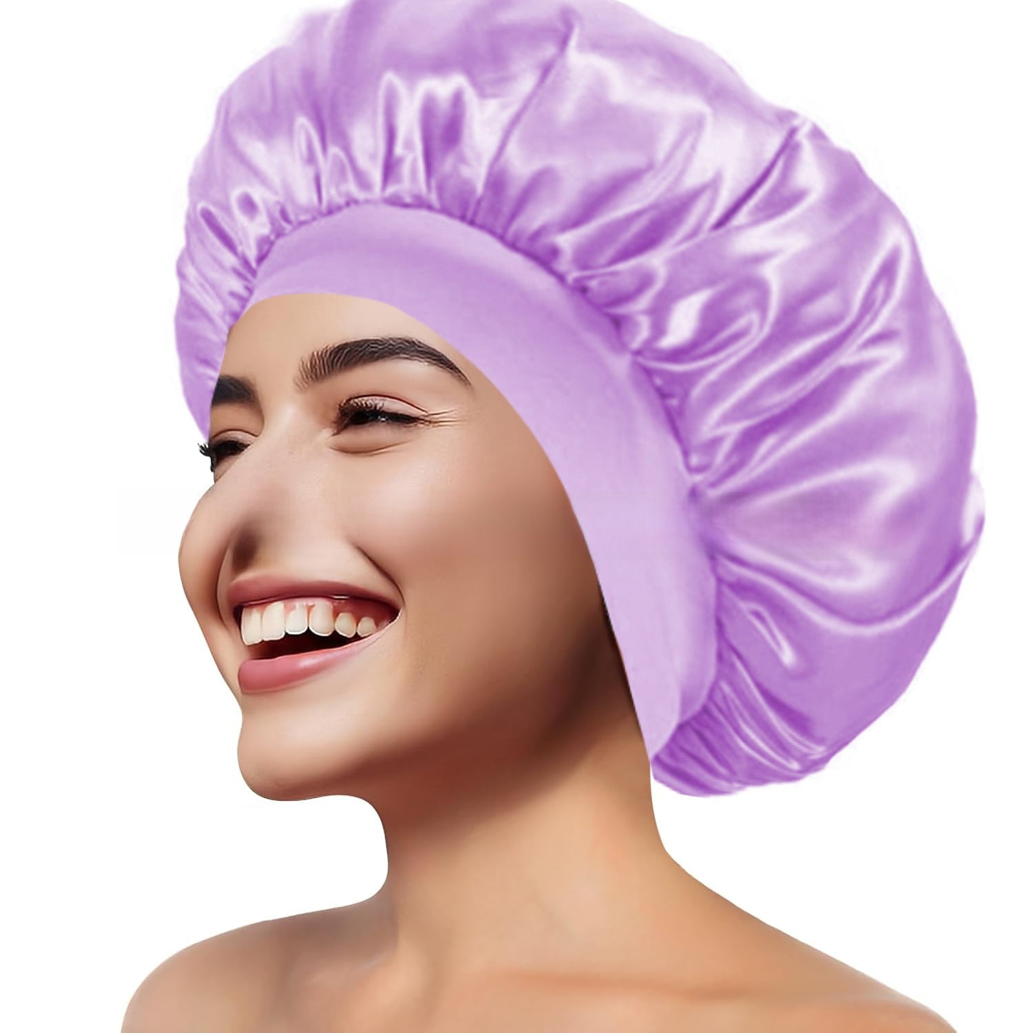 Wide Brim Stretchy Hair Care Cap