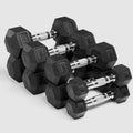 Hexagonal Rubber Coated Cast Iron Dumbbell