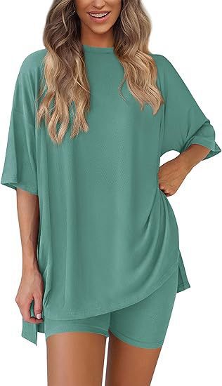 Women's Casual Round Neck Shorts Short-Sleeved Home Wear Suit