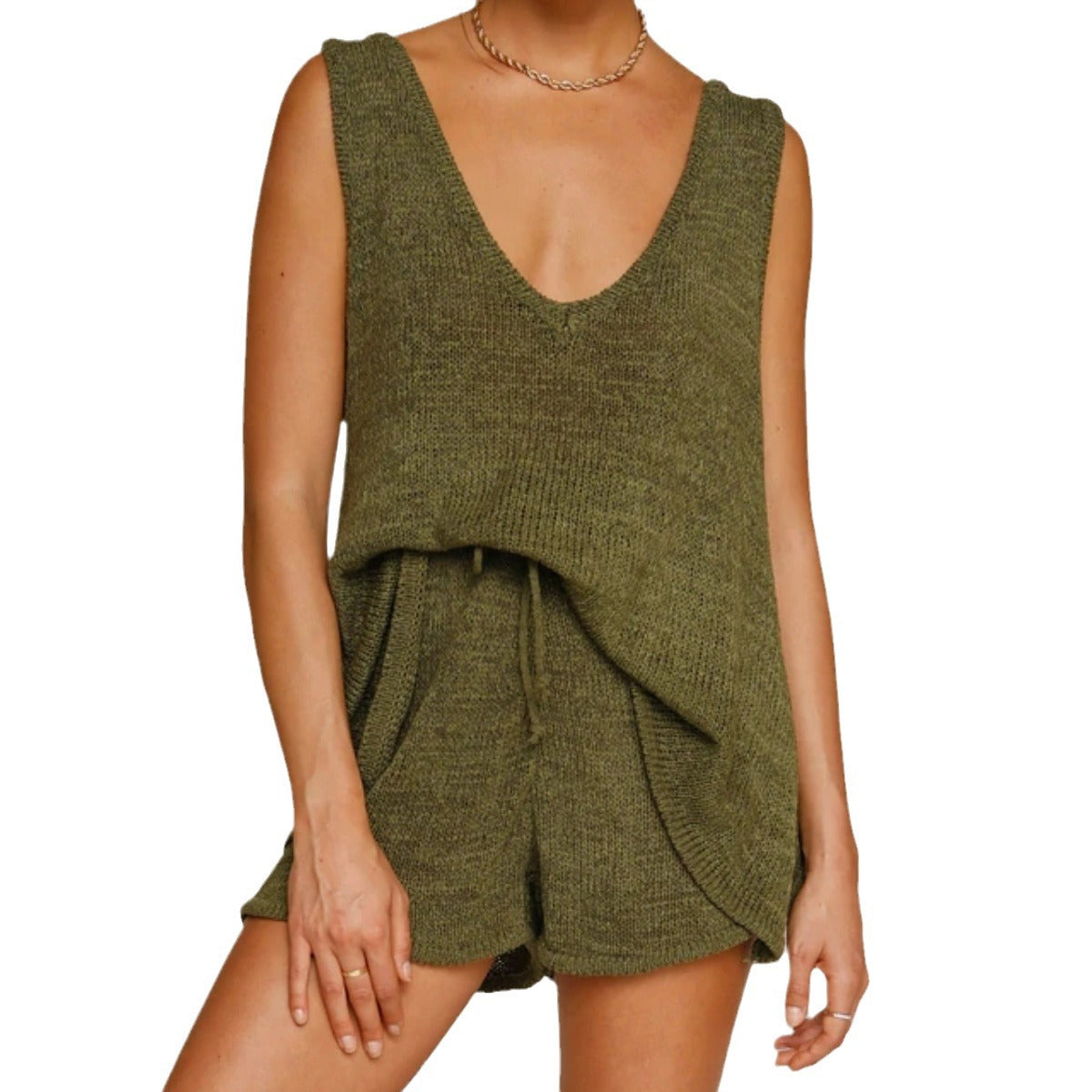 Women's Knit Sweater Two-Piece Set