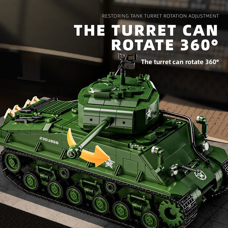 M4 Tank Military Assembly Building Block Toy
