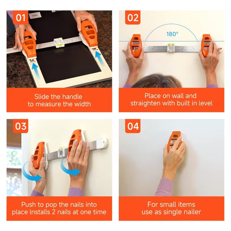 Picture frame hanging balance ruler