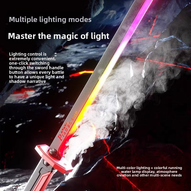 Tactical LED Cyber Katana Sword | Futuristic Laser Ninja Blade with Sound & Spark Effects