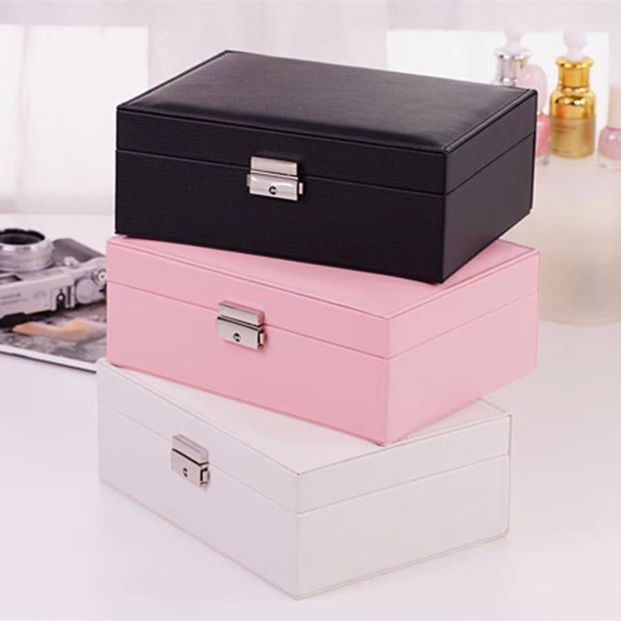 Multi-Layer Leather Jewelry Storage Box