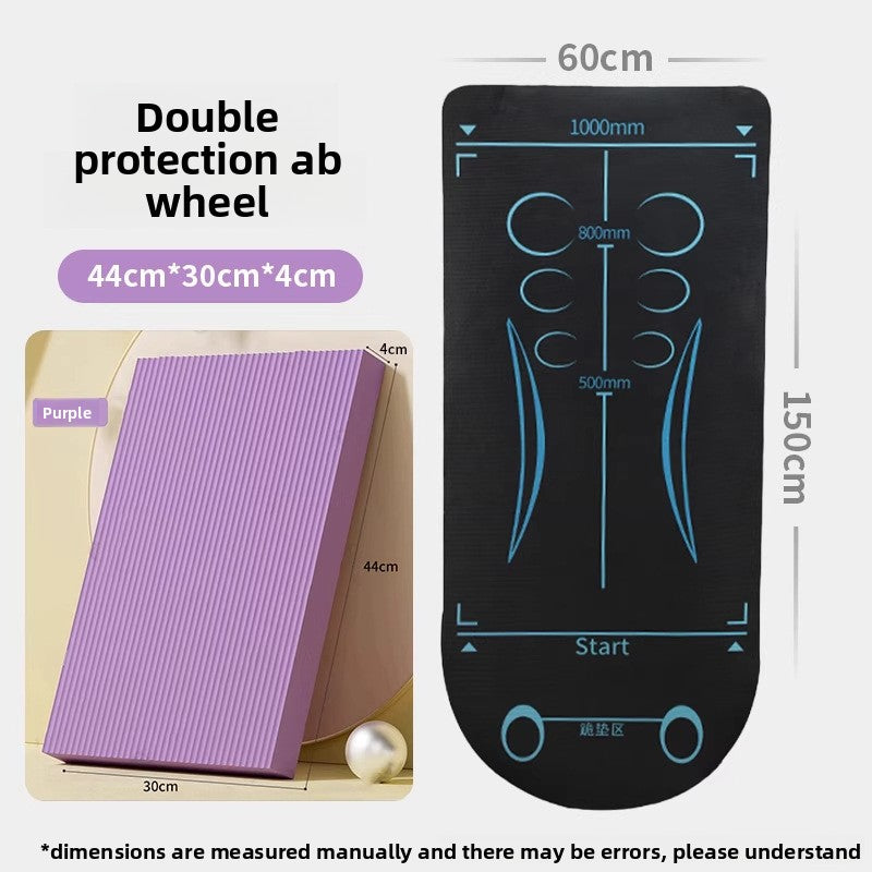 Abdominal Wheel Exercise Mat with Knee Pad
