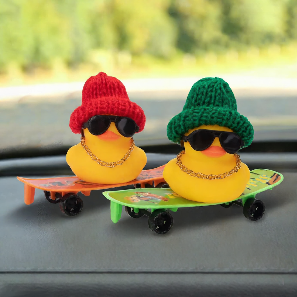 Cool skateboard rubber duck children's water play ducklings