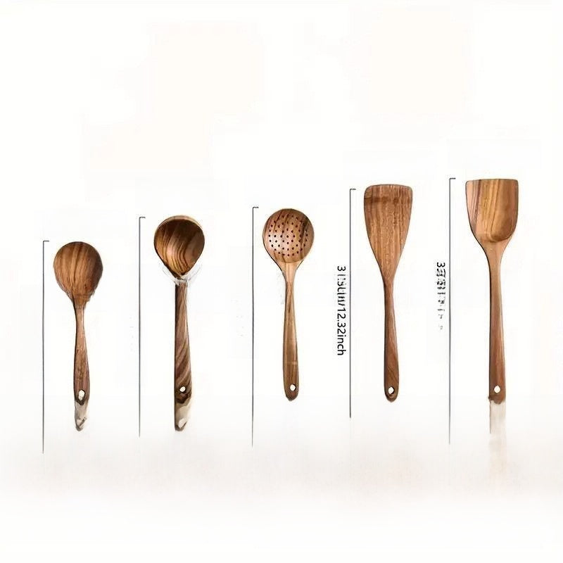 Acacia Wood 9-Piece Kitchen Utensil Set