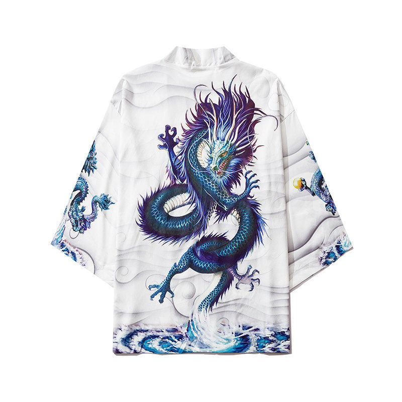 Vintage Dragon Kimono Cloak Cardigan