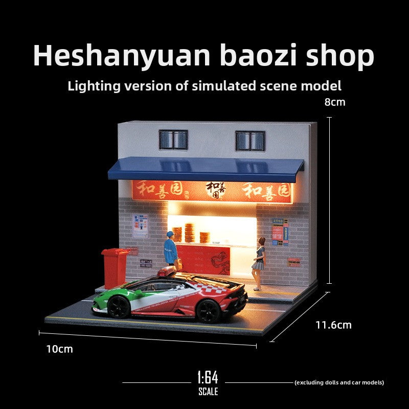 Premium 1:64 Scale Lights-Up Miniature Street Scene Diorama