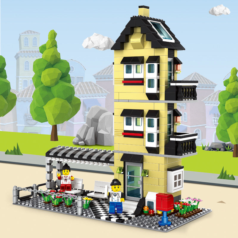 Building Model of a Block House Villa