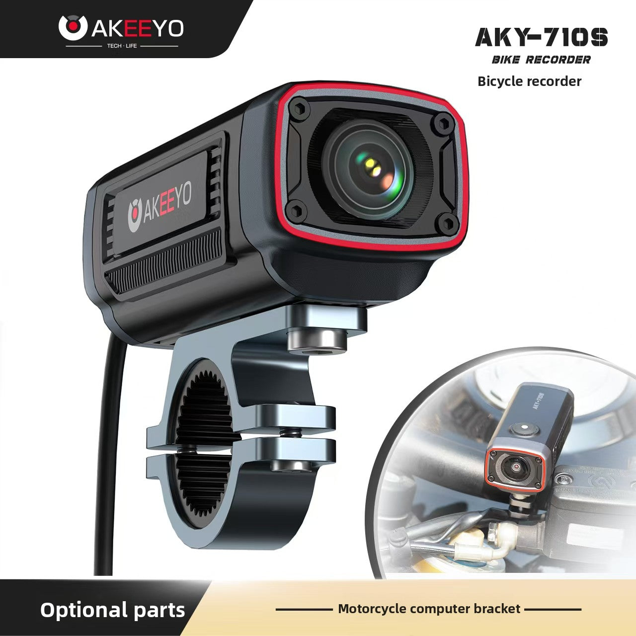 4K Waterproof Sports Action Camera for Cycling and Motorcycle Recording
