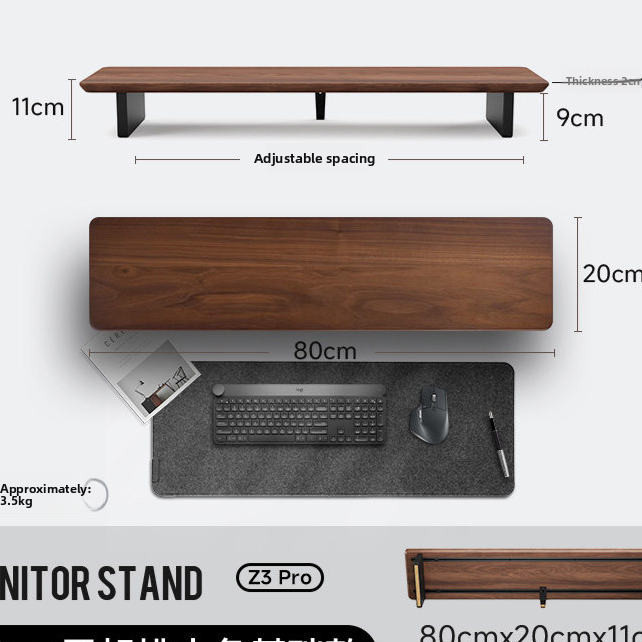 Computer Desktop Storage Pad Elevated