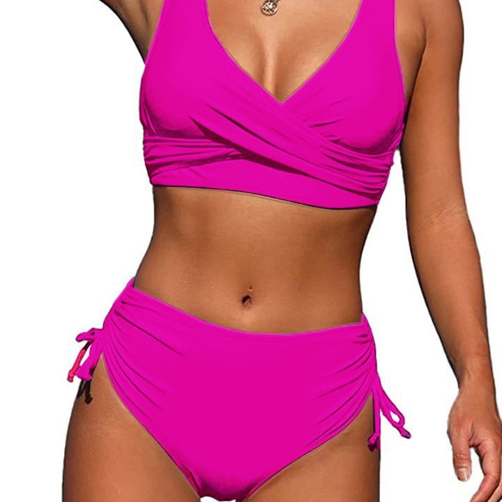 Island Oasis Twist-Front Bikini set | High Waist Tummy Control Swimsuit