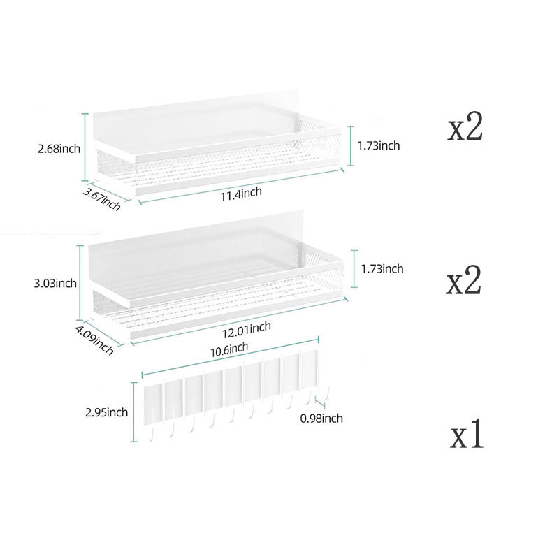 Grid Storage Rack with Hooks
