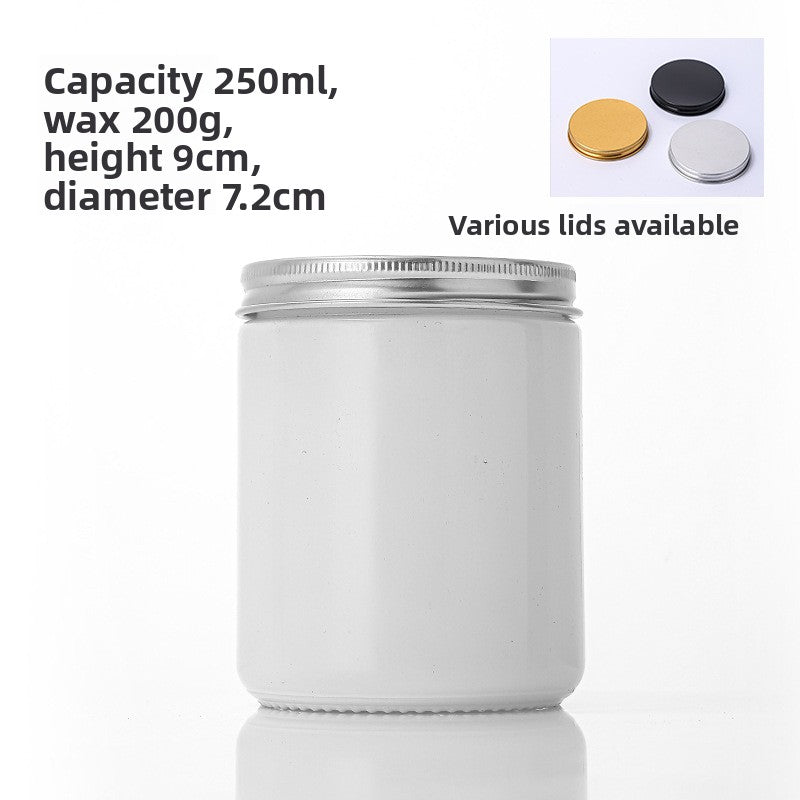 Multi-Color Glass Candle Containers – Elegant Home Decor Jars with Gold/Silver/Black Lids