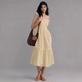 Women's Suspender A-Line Dress with Flying Sleeves