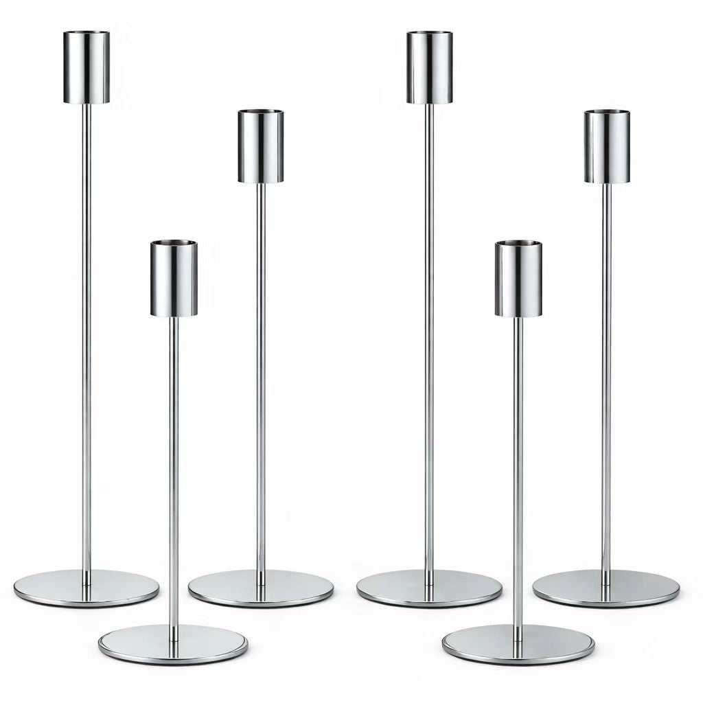 European Minimalist Metal Candle Holders