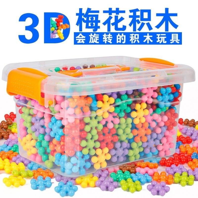 Rotatable Plum Blossom Building Blocks Educational Toy