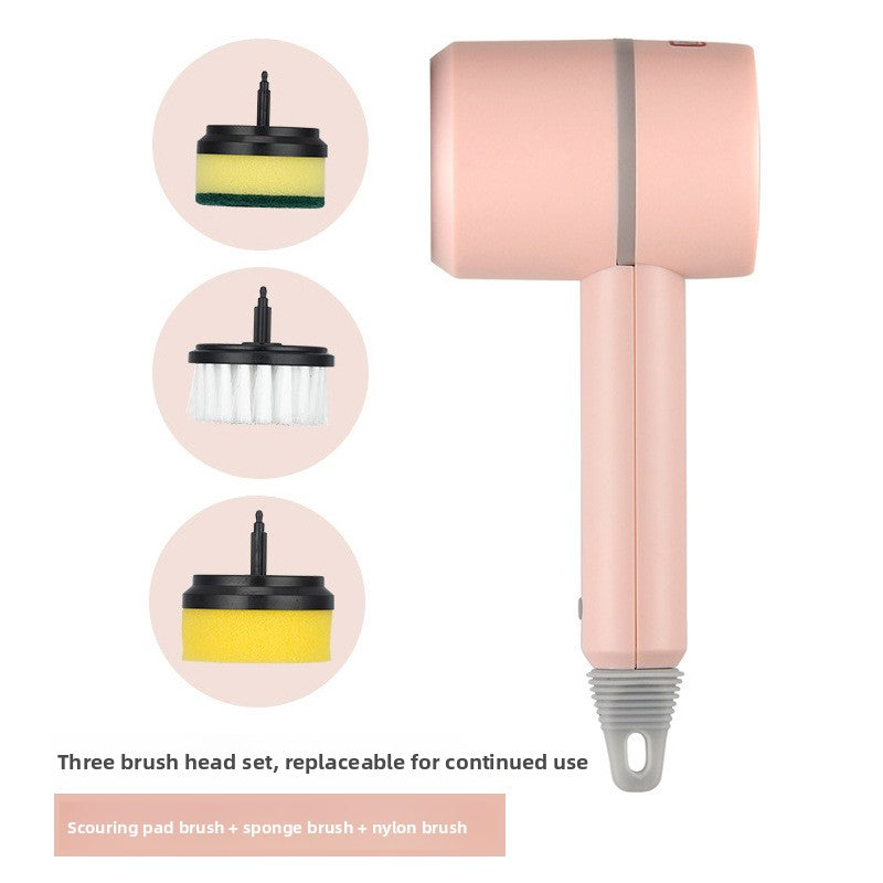 Electric Household Cleaning Brush with Replaceable Heads