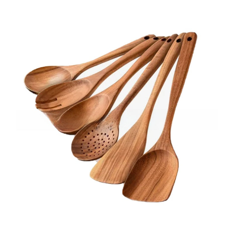 Acacia Wood 9-Piece Kitchen Utensil Set