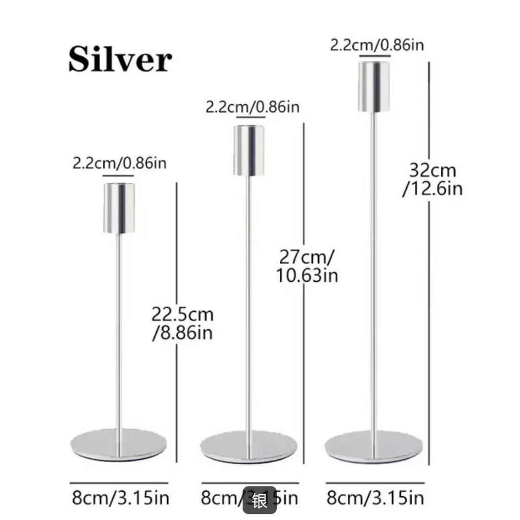 European Minimalist Metal Candle Holders
