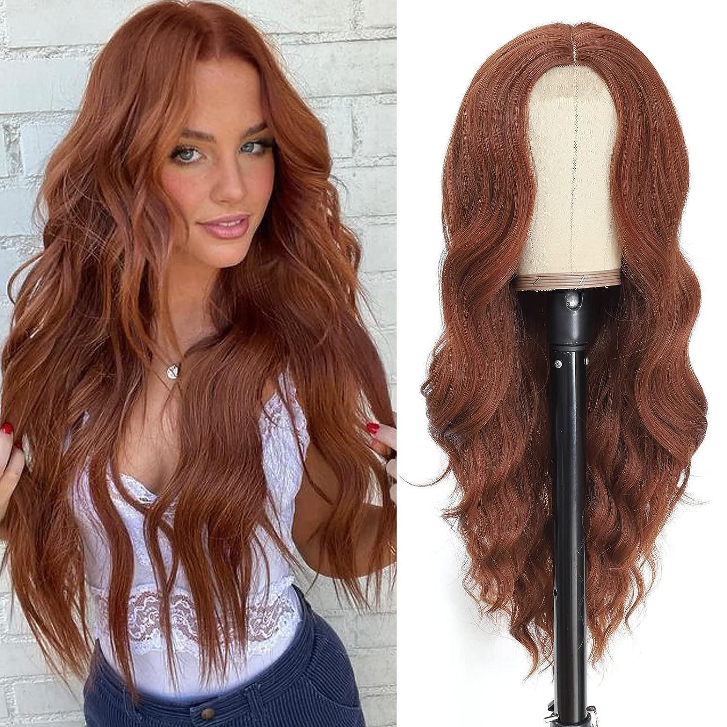 Aero Glam HD Lace Front Long Curly Wig | Heat-Resistant Natural Wave Body Unit