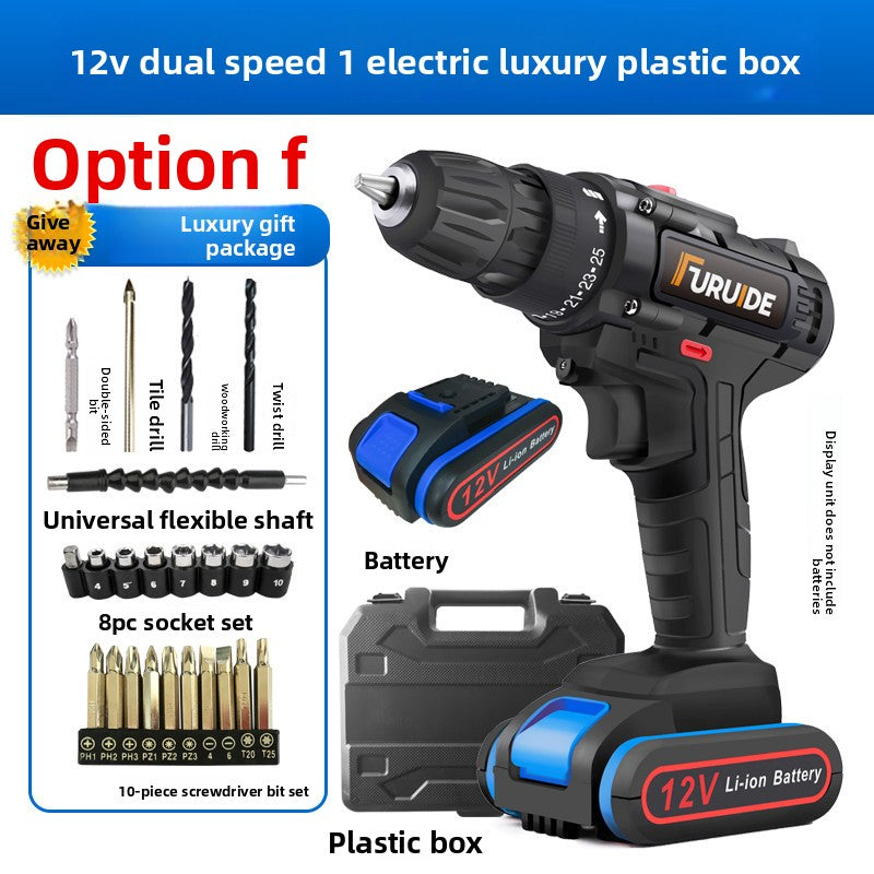 24V/36V Cordless Power Drill Set - Rechargeable Lithium-Ion Electric Driver Combo Kit, 35 to 112-Piece Complete Hardware Tool Kit with Storage Case