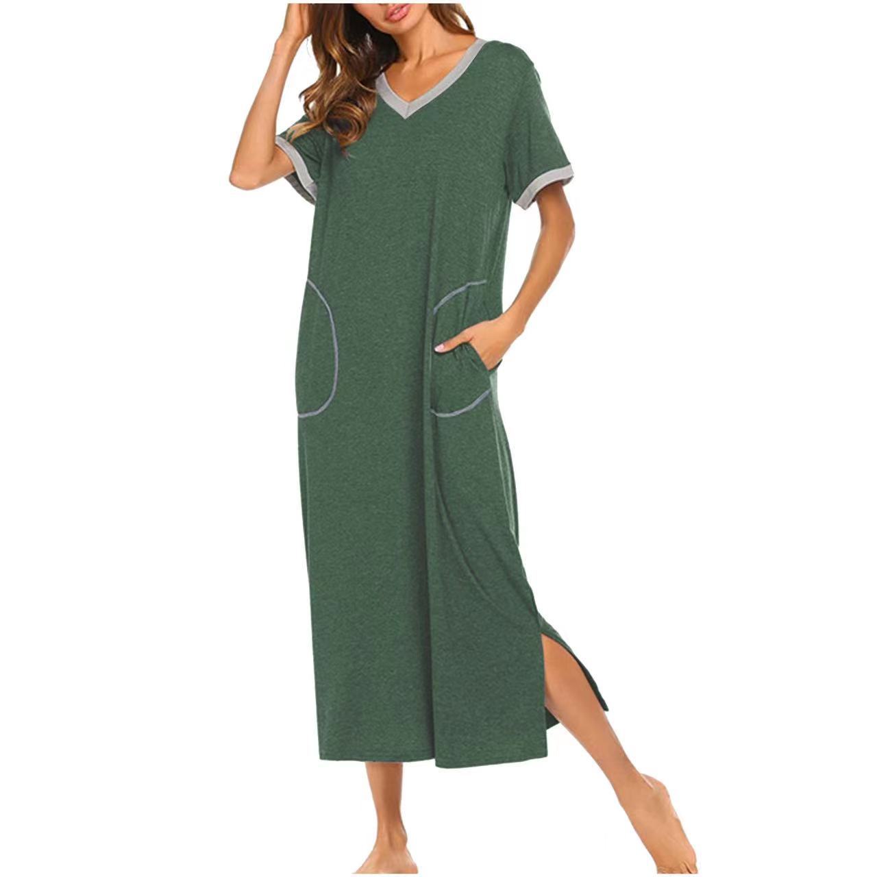 Womens Soft Cotton Pajama Set with Pockets