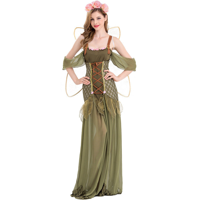 Fantasy Fairy Princess Long Dress Costume