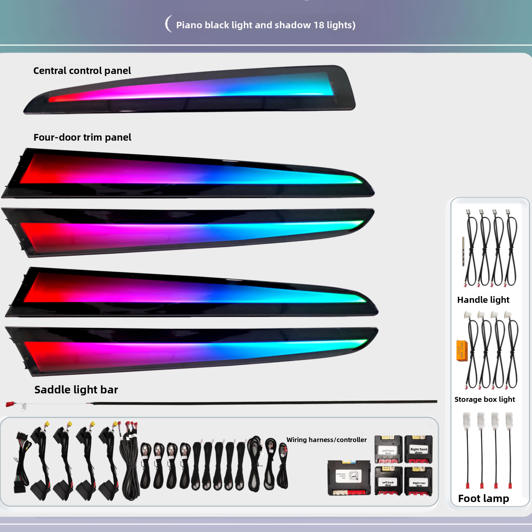 Audi A4 A5 Q5 Ambient Interior Lighting Kit