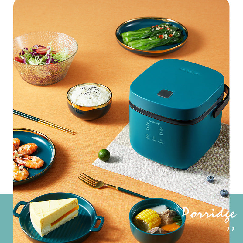 Mini Electric Rice Cooker For 1-2 People | Compact 200W Small Food Steamer & Warmer | Retro Square Multi-Functional Cooker For Apartments & Dorms