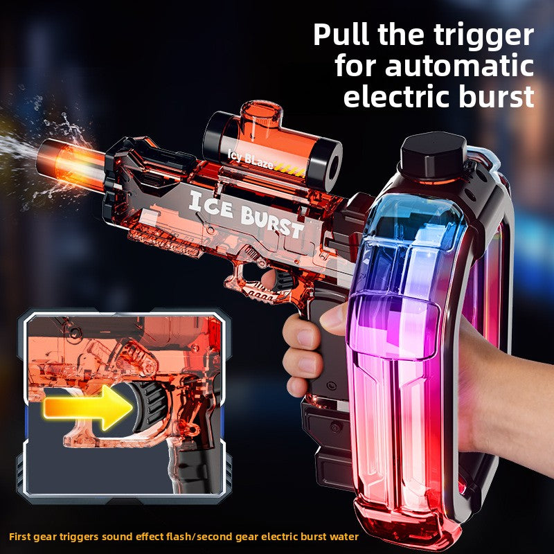Professional-Grade Aurora Electric Pulse Water Blaster – Motorized High-Capacity Water Gun with LED Lighting, Sound Effects & Certified Safety ABS Build