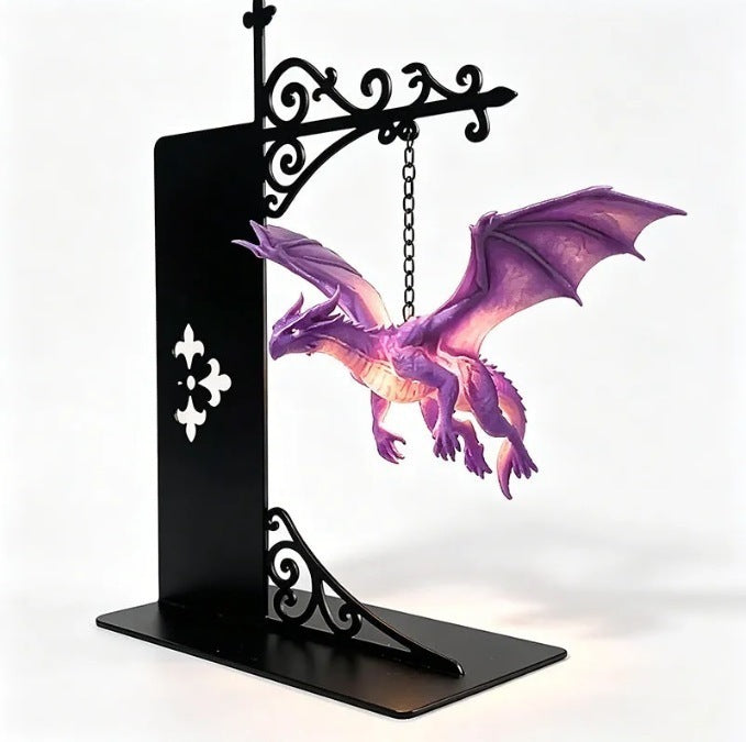 Executive Artisan Mythic Dragon Bookshelf Lamp | Luxury Sculptural Accent & Ambient Literary Lighting