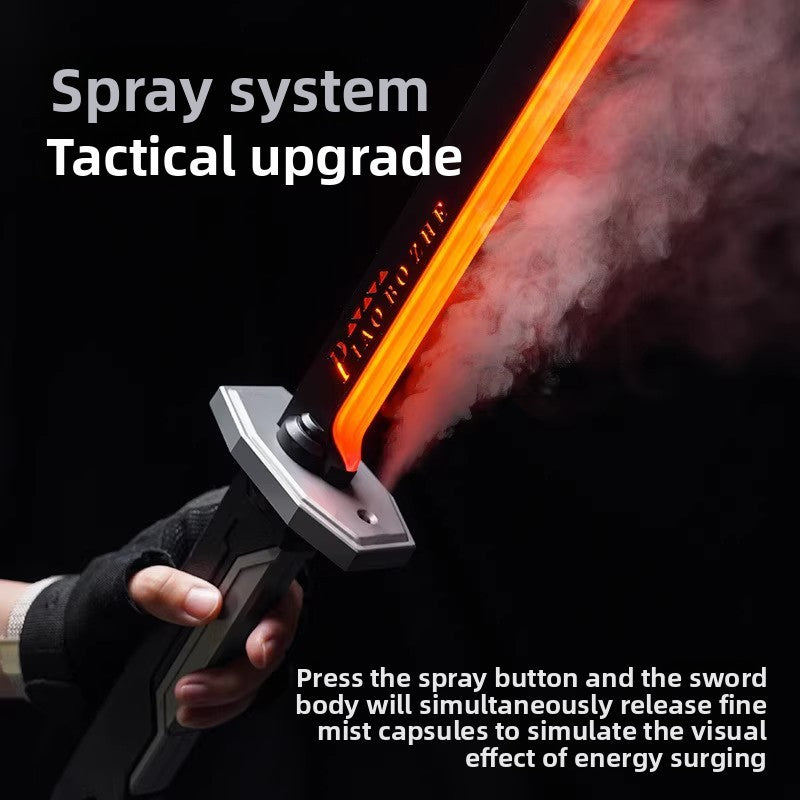 Tactical LED Cyber Katana Sword | Futuristic Laser Ninja Blade with Sound & Spark Effects