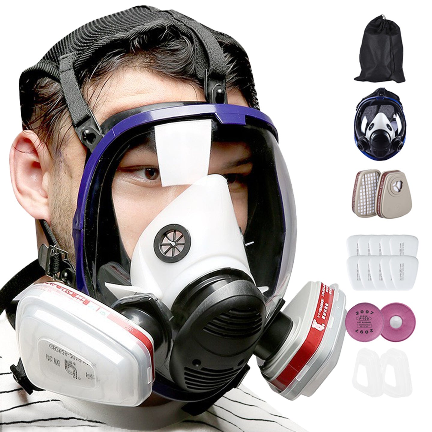 Silicone Gas Mask for Toxic Fume Protection