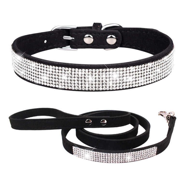 Shiny Rhinestone Adjustable Pet Collar