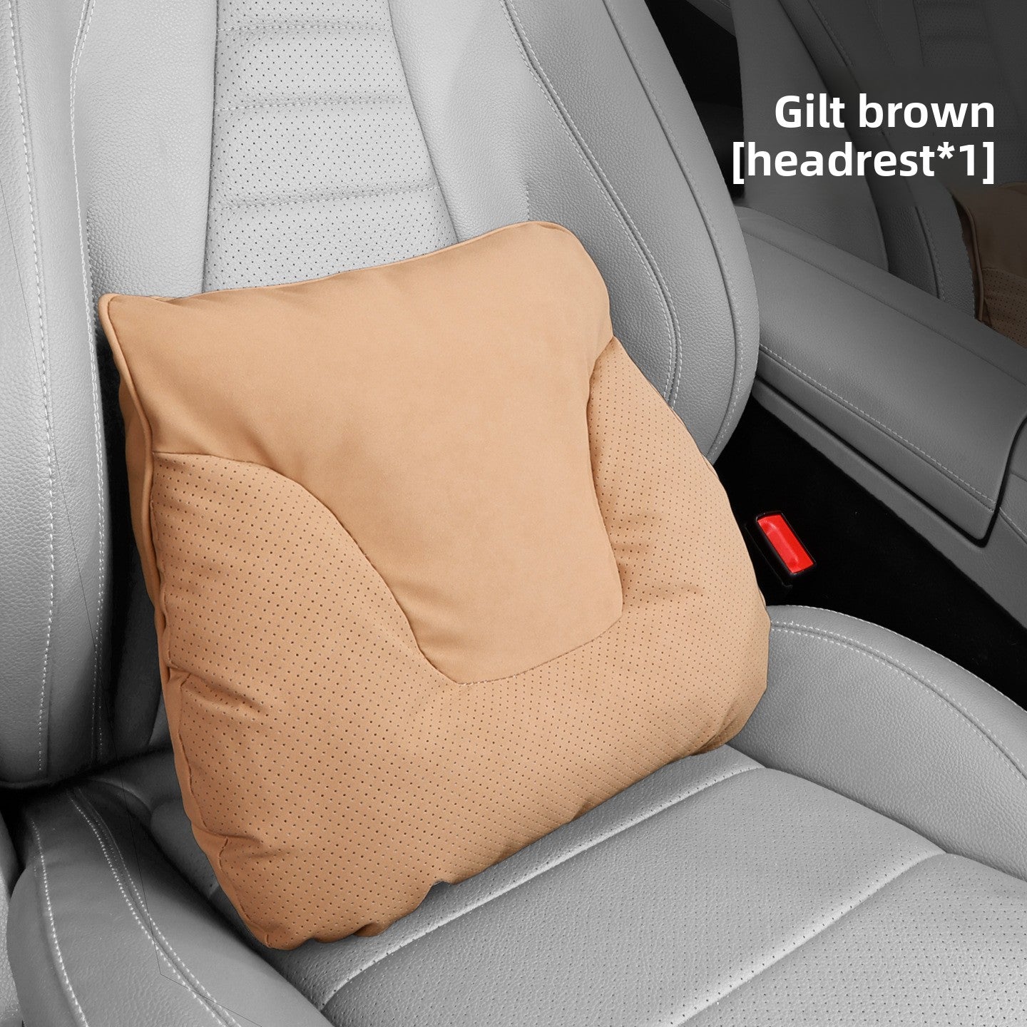 Car Headrest Neck Pillow and Lumbar Support Set