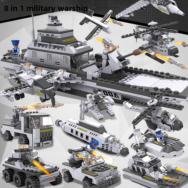 Military Aircraft Carrier Building Blocks Set