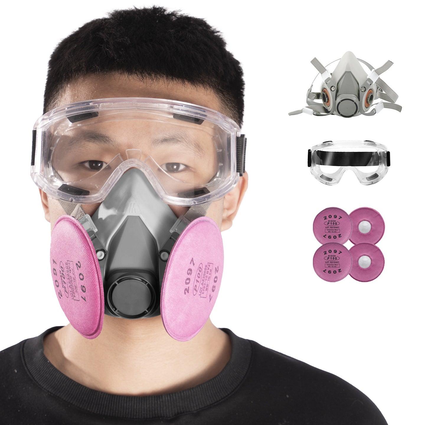 Silicone Gas Mask for Toxic Fume Protection