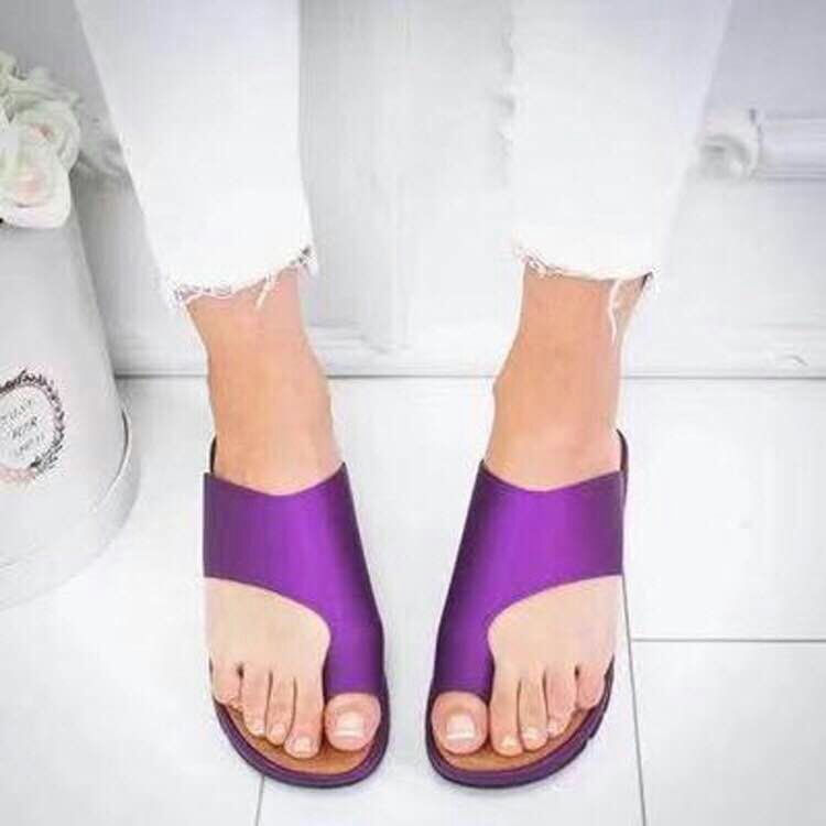 Womens Roman Leather Slippers