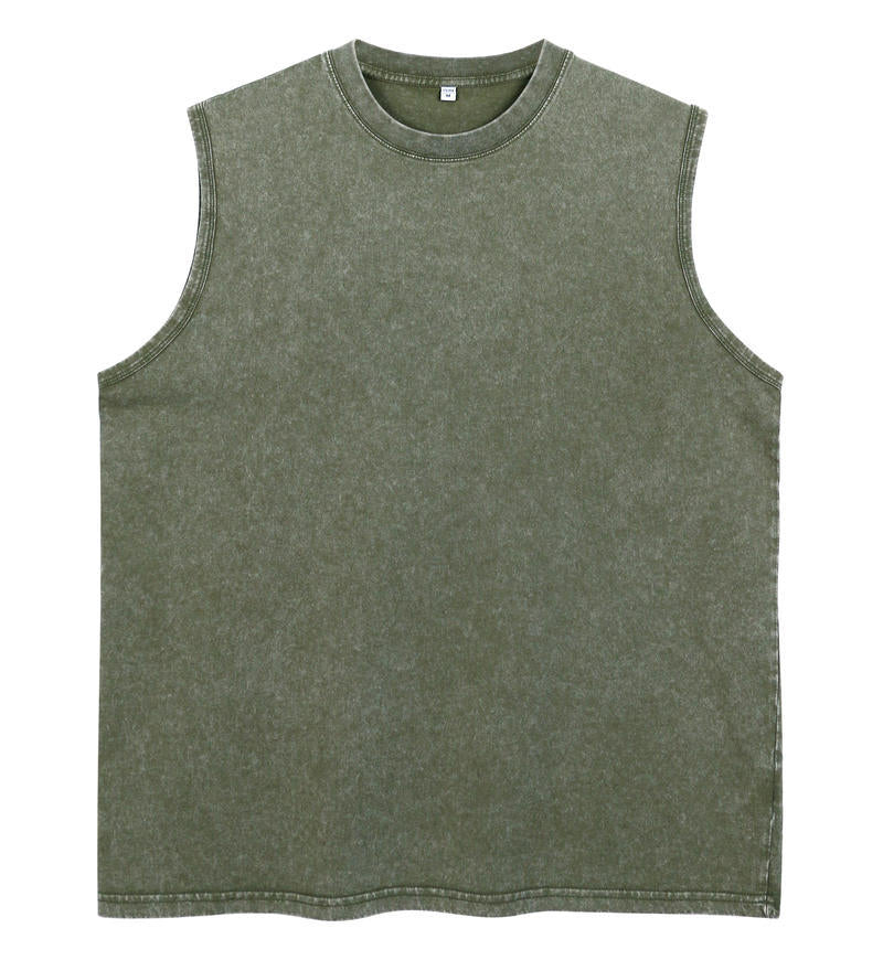 Mens Cotton Vintage Vest Loose Fit
