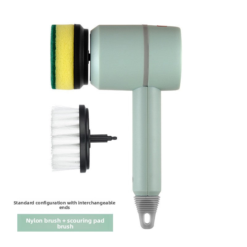 Electric Household Cleaning Brush with Replaceable Heads