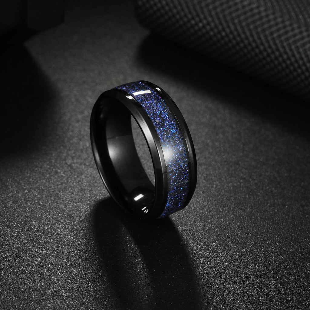 Stainless Steel Blue Star Ring