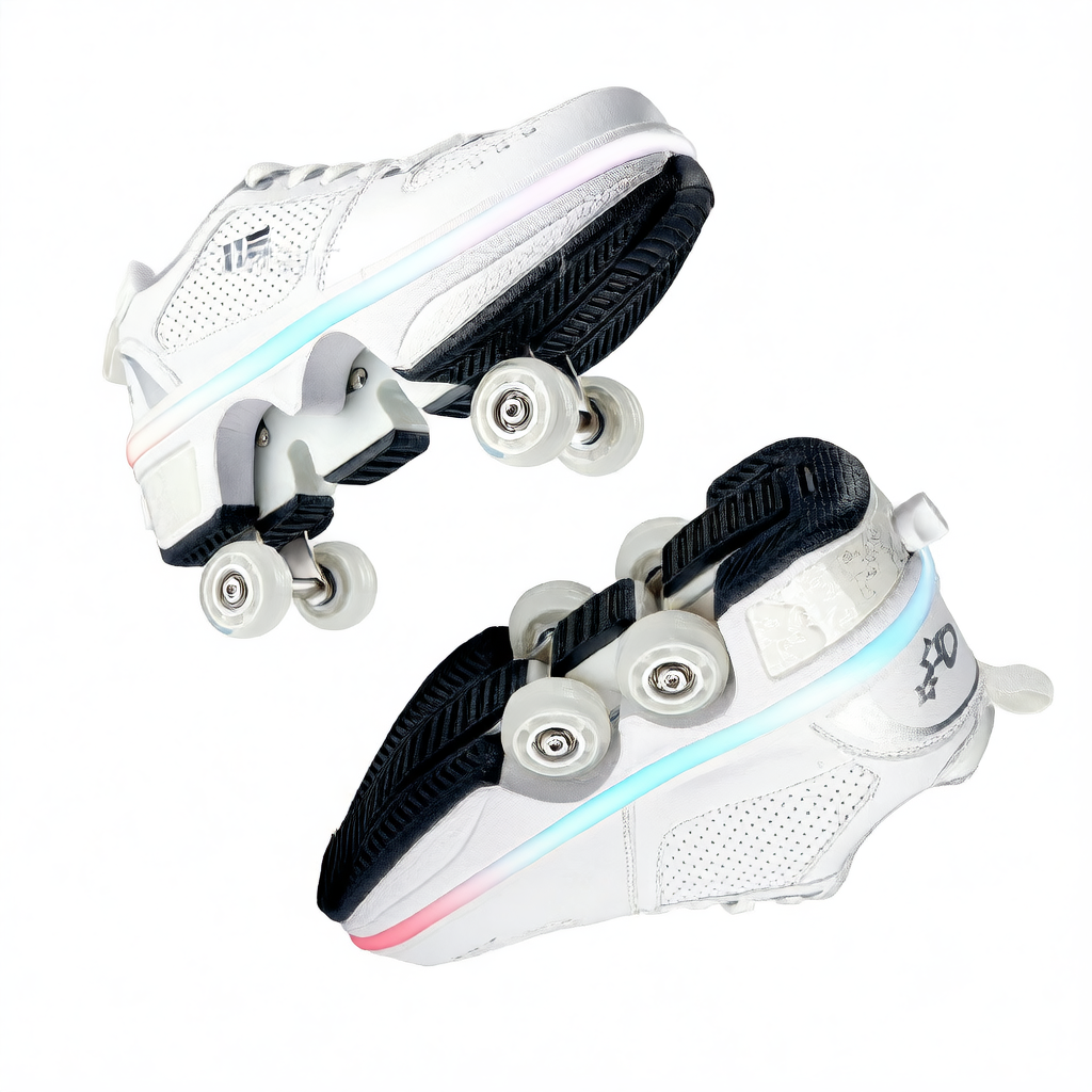 Transformable Roller Skate Shoes with LED Lights