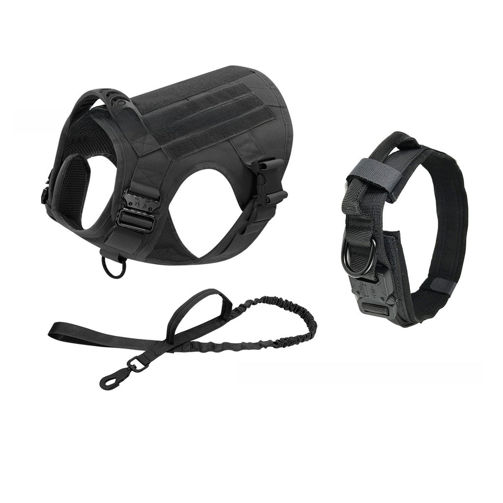 Tactical Dog Vest with Leash and Collar Set