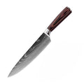 Japanese-Style Damascus Kitchen Knife Set | Professional Wood Handle Chef Knife Collection