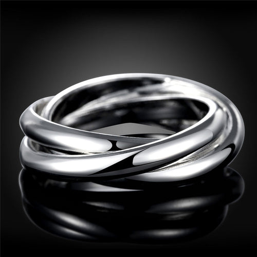 "Geometric Silver-Plated Statement Ring"