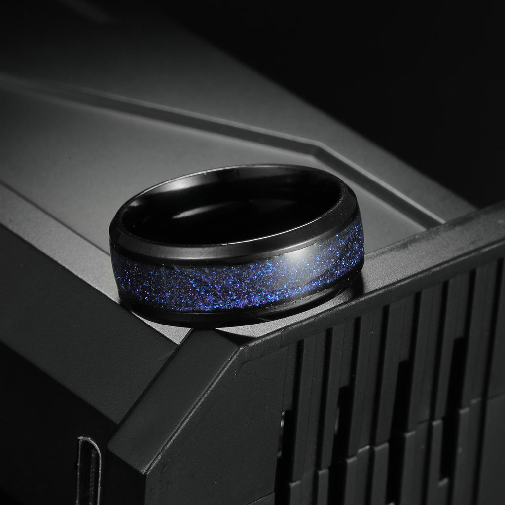 Stainless Steel Blue Star Ring